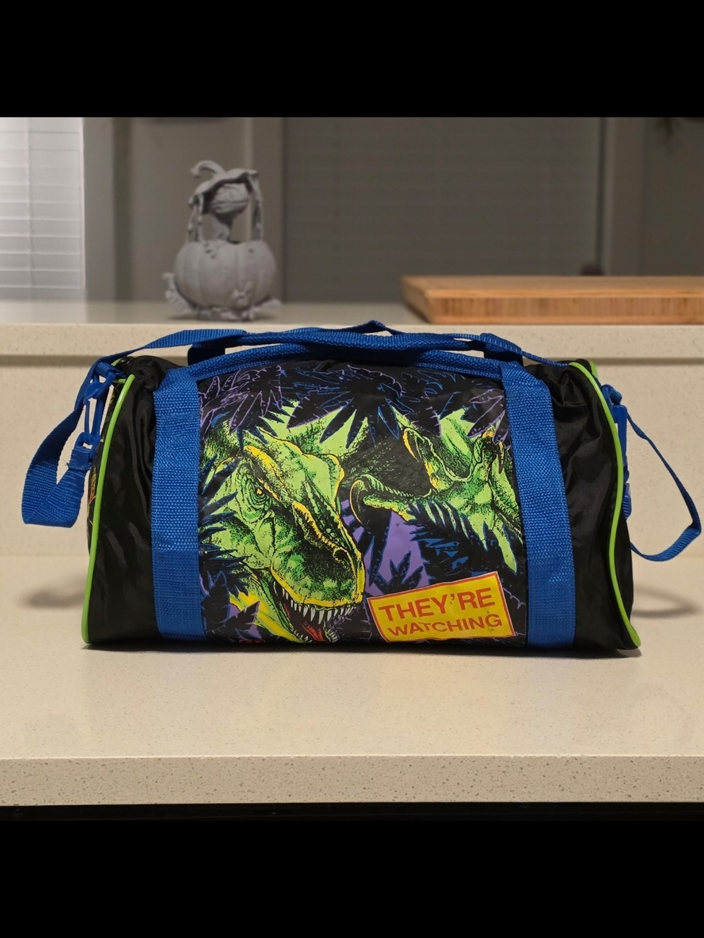 Vintage 1993 Jurassic Park Duffel Bag DEADSTOCK NOS "They're Watching"
